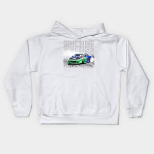 Drifting Drift Car Design Kids Hoodie